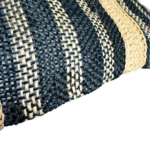 FIQUE DARK BLUE STRIPES TOTE BAG - Picture 4 of 7